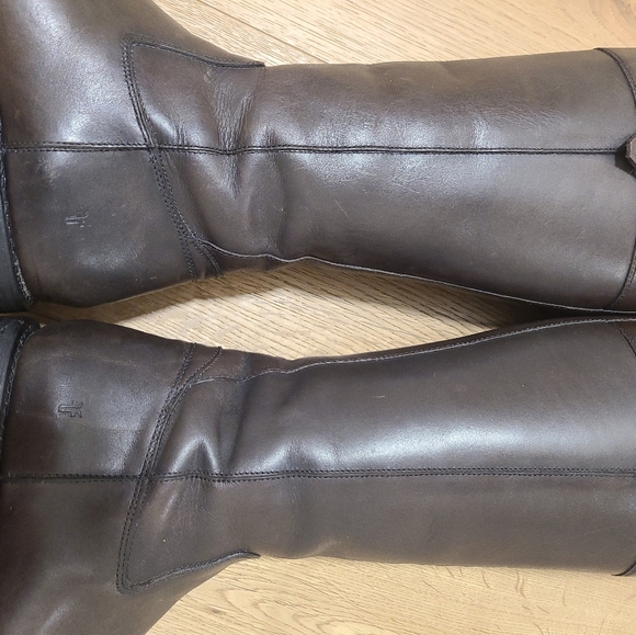 FRYE Women's Jayden Button Tall-K Riding Boot in Graphite - Picture 10 of 16